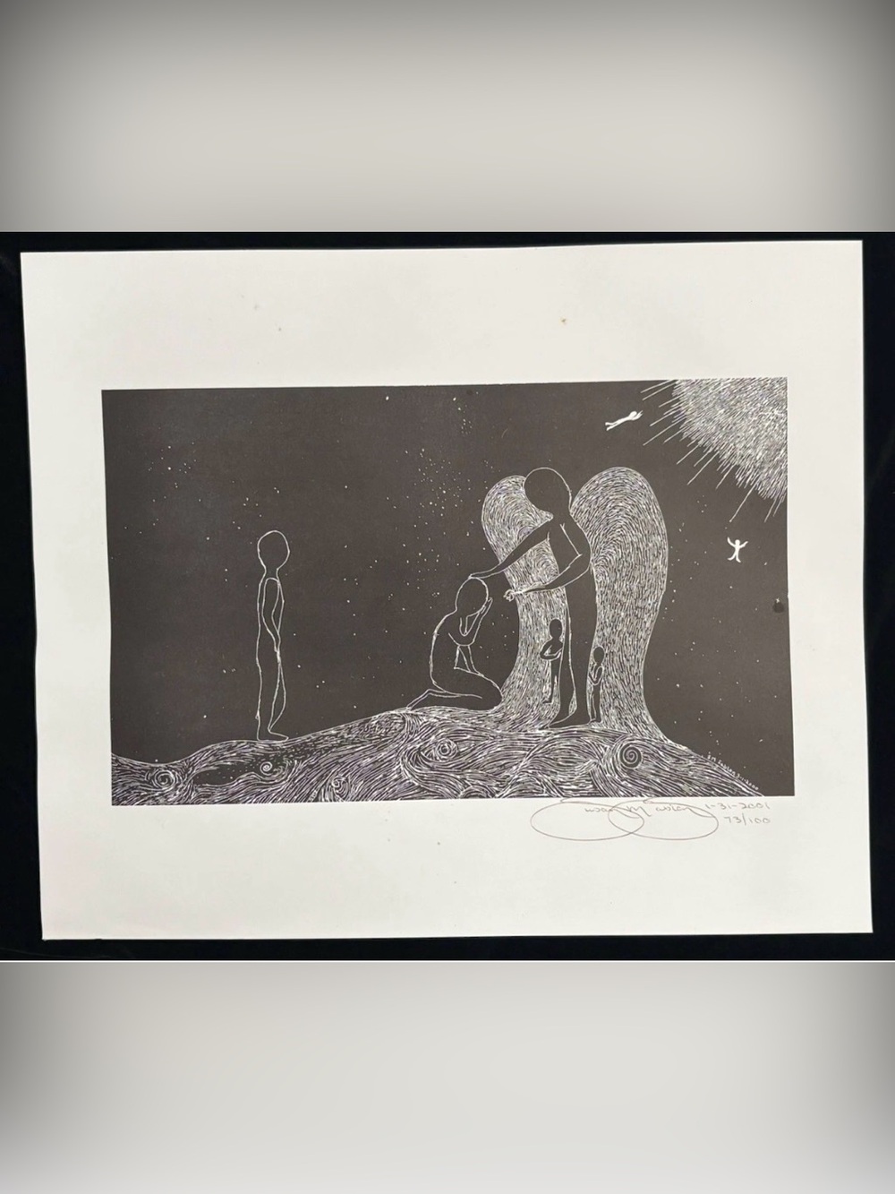 Susan M. Sablon 2001 “With Grace” Signed/Numbered 73/100 Print Black/White